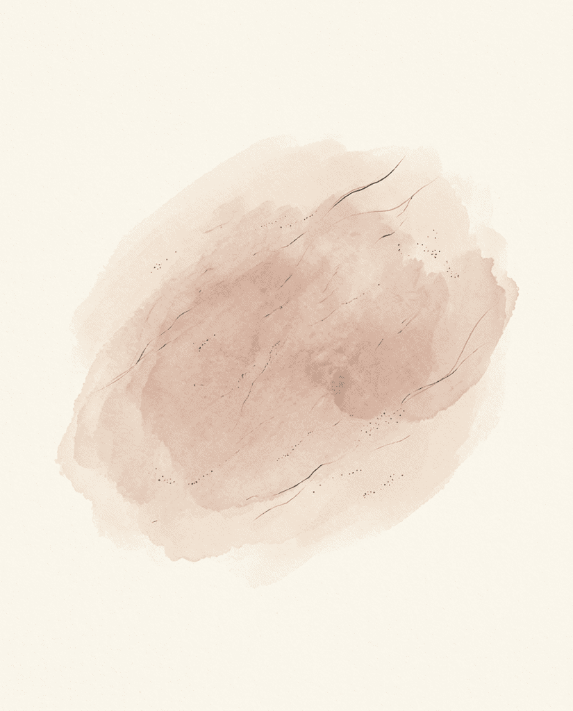 Watercolour illustration of skin with soft, diffuse redness.